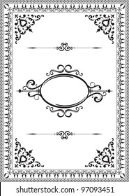 Ornate background on white