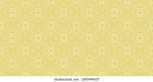 Patrón de fondo ordenado con ornamento vintage. Textura de papel pintado sin inconvenientes. Gráficos vectoriales