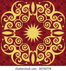 ornate baroque decoration, vector design elements