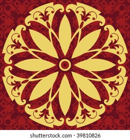 decoración barroca ornamental, elementos de diseño vectorial