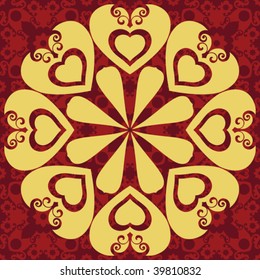 Ornate barocke Dekoration, Vektordesign-Elemente