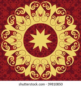 ornate baroque decoration, vector design elements