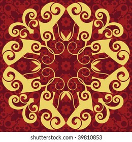 Ornate barocke Dekoration, Vektordesign-Elemente