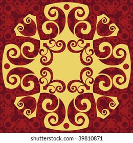 ornate baroque decoration, vector design elements