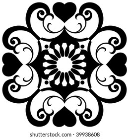 ornate baroque decoration, vector design element