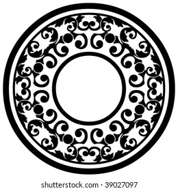 decoración barroca ornamental, imagen vectorial