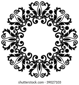 ornate baroque decoration, vector image