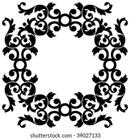 ornate baroque decoration, vector image