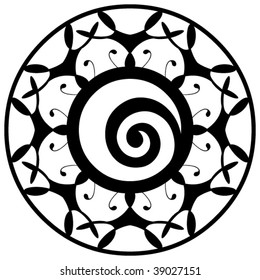 ornate baroque decoration, vector image