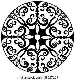 ornamentar decoração barroca, imagem vetorial