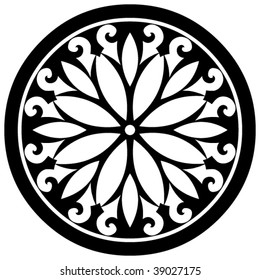 ornate baroque decoration, vector image