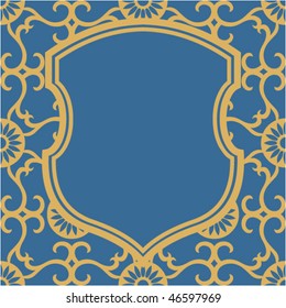 diseño barroco ornamental, ilustración vectorial