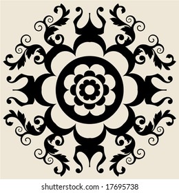 flor barroca ornamental