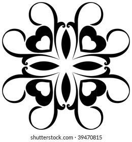 ornate baroque ornament, vector design element