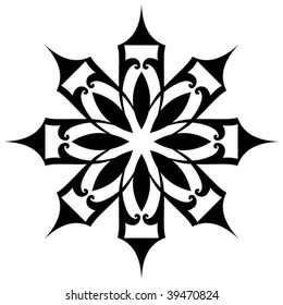 ornate baroque ornament, vector design element