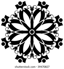 ornate baroque ornament, vector design element