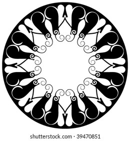 ornate baroque ornament, vector design element