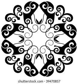 barocke Zierschmuck, Vektordesign-Element