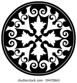 ornate baroque ornament, vector design element