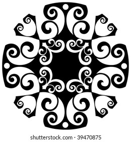 ornate baroque ornament, vector design element