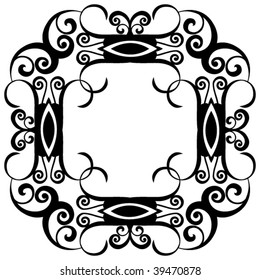 ornate baroque ornament, vector design element