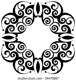 ornamento barroco ornamental, elemento de diseño vectorial