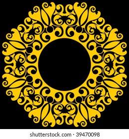 ornate baroque pattern, vector design element