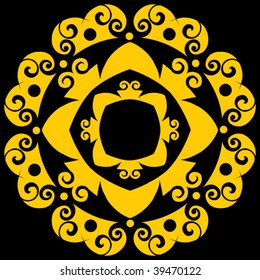ornate baroque pattern, vector design element