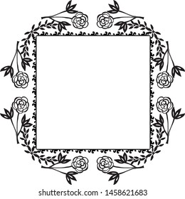 Ornate of beautiful floral frame, design template of cards. Vector