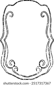 Ornate black decorative frame with swirls.