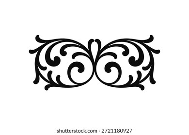 Ornate black and white scrollwork border