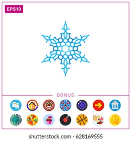 Ornate Blue Snowflake Icon