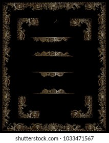 Ornate border frame - bronze