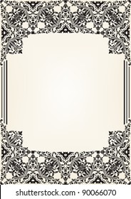 Ornate border isolated on white