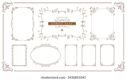 Ornate borders and frames. Vintage Ornament Greeting Card Vector Template. Retro Luxury Invitation, Royal Certificate.