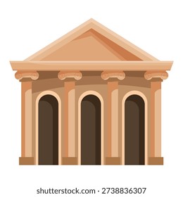Ornate building showcasing classical architecture, featuring prominent columns and arched entrances, evoking a sense of history and grandeur