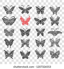 Ornate butterfly collection for your design
