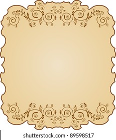 ornate card with floral patterns