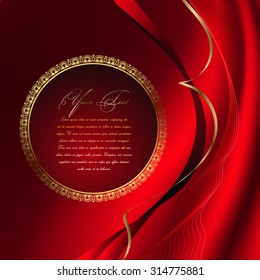 ornate card red