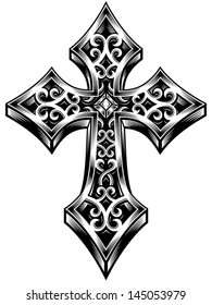 Ornate Celtic Cross Vector