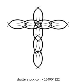 Ornate Christian Cross Vector 