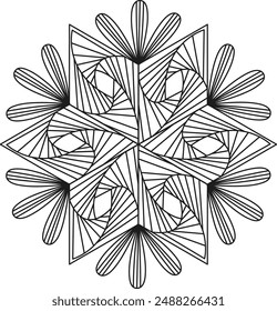 Ornate Circular Mandala Design Experiences Coloring book mandala page