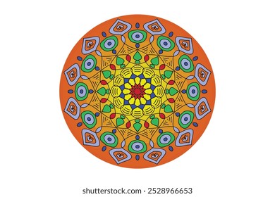 Ornate Circular Mandala Multicolored Designs