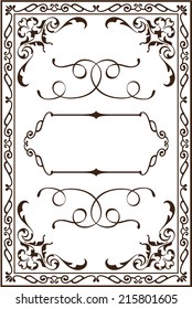 Ornate classic page is isolated on white