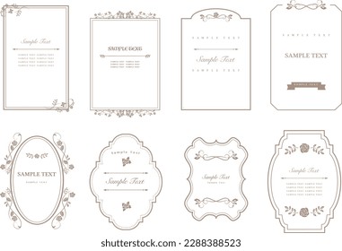 Ornate classic templates set in vintage style. Old pattern. Wedding and restaurant menu. Vector frame