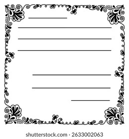 Templates classiques décorées dans un style vintage. Menu Mariage et restaurant. Illustration vectorielle.