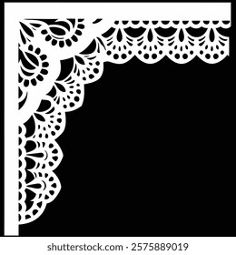 Ornate corner design with floral patterns.