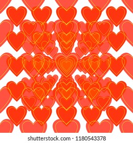 Ornate creative heart texture in the form of square tiles
