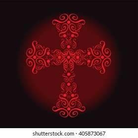 Ornate Cross Vector