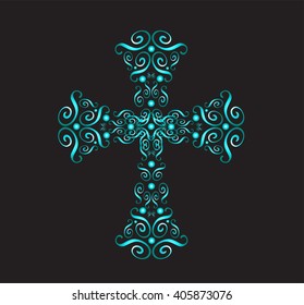 Ornate Cross Vector